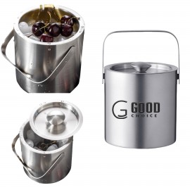 Bar Double Layer Stainless Steel Ice Bucket with Logo  Bar Double Layer Stainless Steel Ice Bucket with Logo