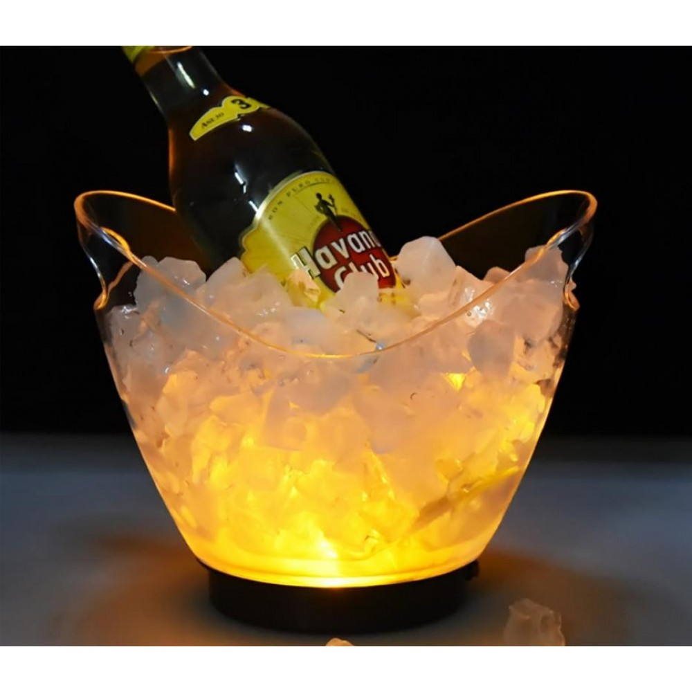 Logo Branded 2L Glowing LED Ice Bucket Champagne Wine Drinks Beer Ice Cooler for Restaurant Bars Nightclubs KTV Logo Branded 2L Glowing LED Ice Bucket Champagne Wine Drinks Beer Ice Cooler for Restaurant Bars Nightclubs KTV