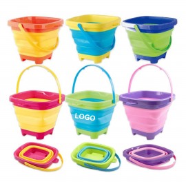 Foldable Sand Bucket Beach Pail with Logo