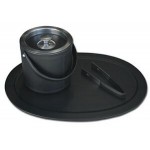Logo Branded Top Grain Black Leather Classic Serving Set (3 Piece)