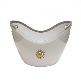 Acrylic White Ice Bucket Four-Liter with Logo  Acrylic White Ice Bucket Four-Liter with Logo