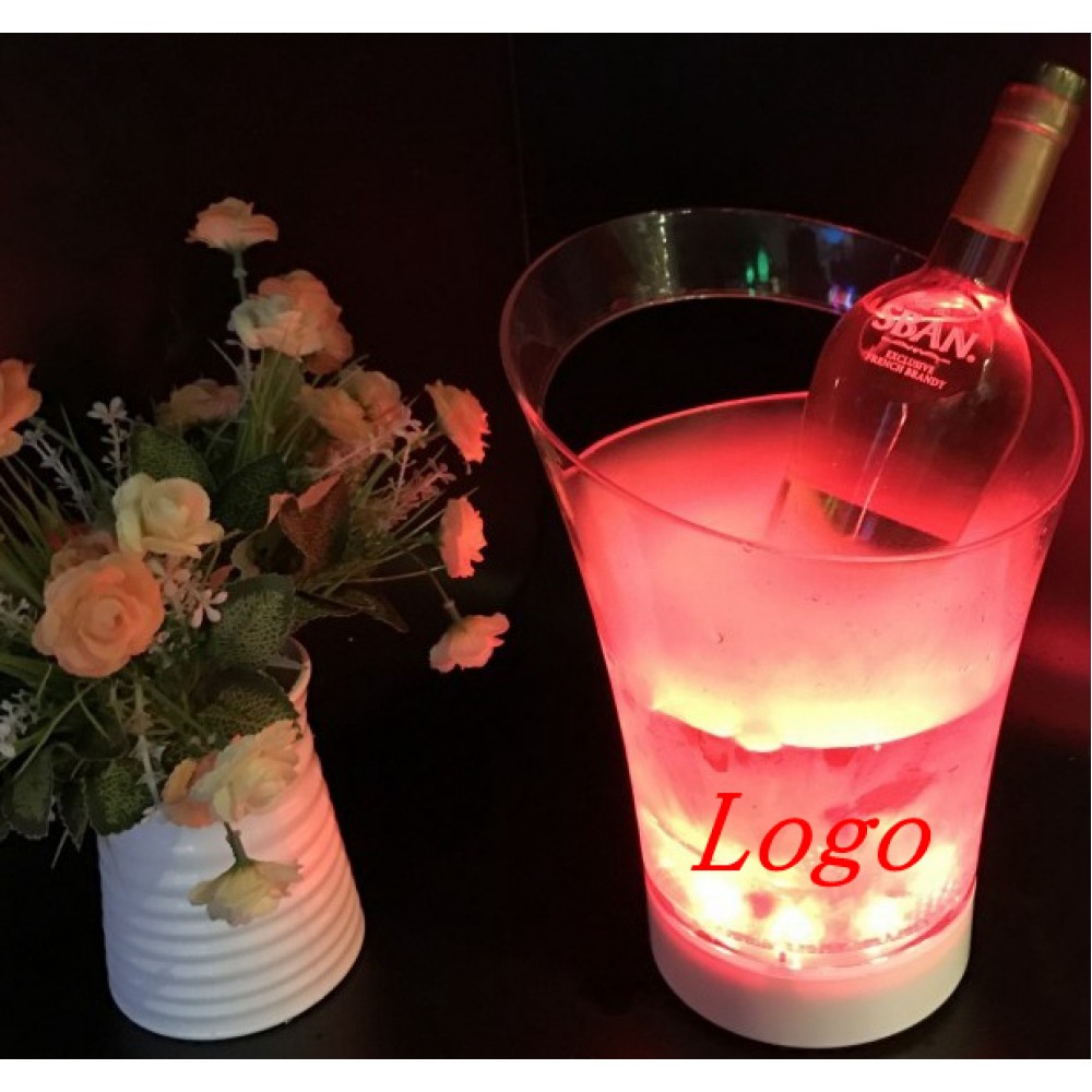 Large Capacity 7 Colors Changing LED Ice Bucket with Logo