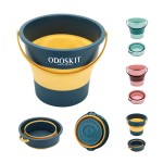 Portable Round Plastic Collapsible Bucket with Logo