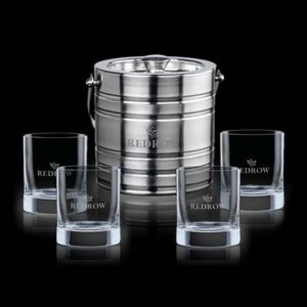 Custom Engraved Milano Ice Bucket & 4 Rexdale OTR Custom Engraved Milano Ice Bucket & 4 Rexdale OTR