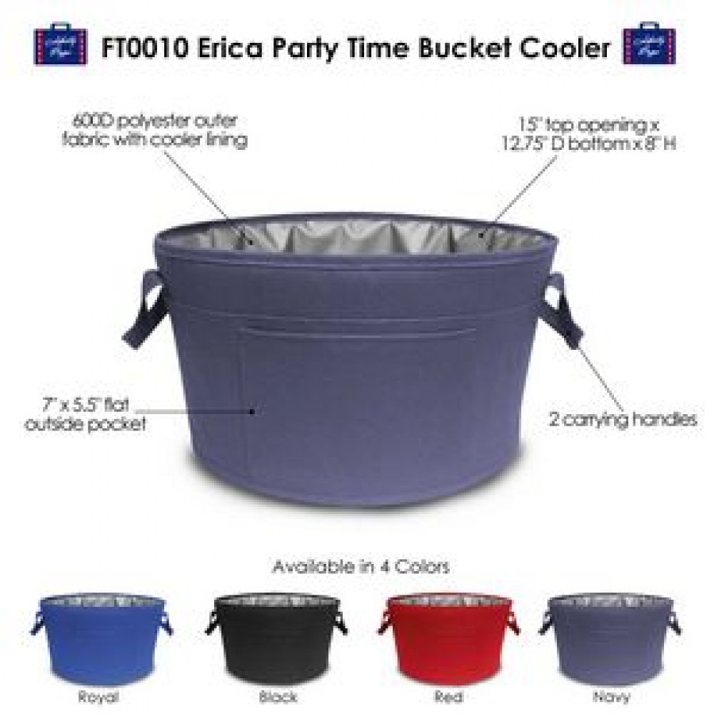 Custom Imprinted Erica Party Time Bucket Cooler Custom Imprinted Erica Party Time Bucket Cooler