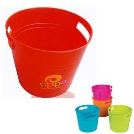 Plastic Party Pail Ice Bucket 6L with Logo  Plastic Party Pail Ice Bucket 6L with Logo