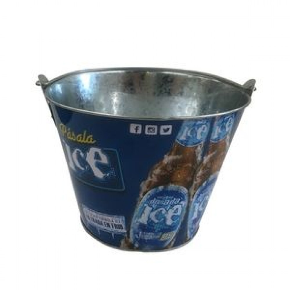 Beverage galvanized ice bucket with Logo