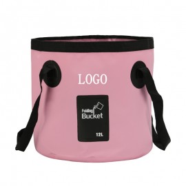 Customized 12L Water Container Wash Basin Collapsible Bucket With Handle