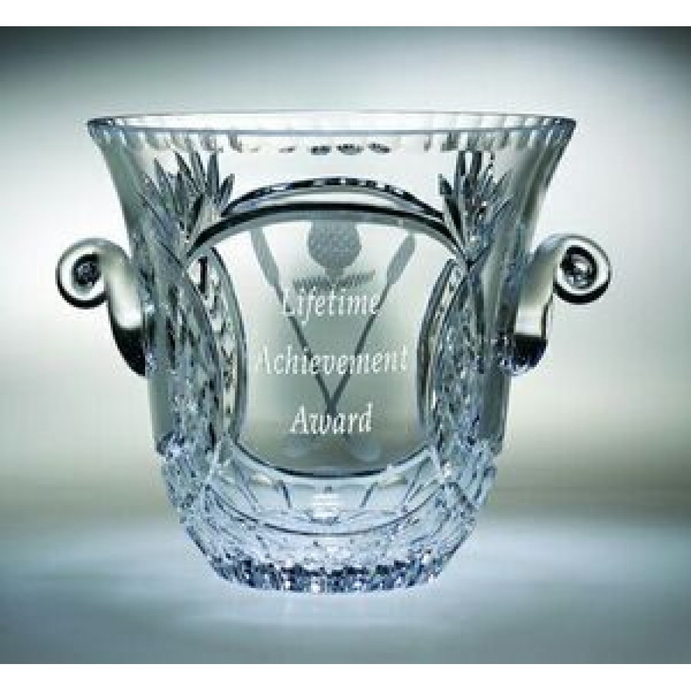 Promotional Fairway Ice Bucket Award - Lead Crystal (9 1/4"x9 1/2") Promotional Fairway Ice Bucket Award - Lead Crystal (9 1/4"x9 1/2")