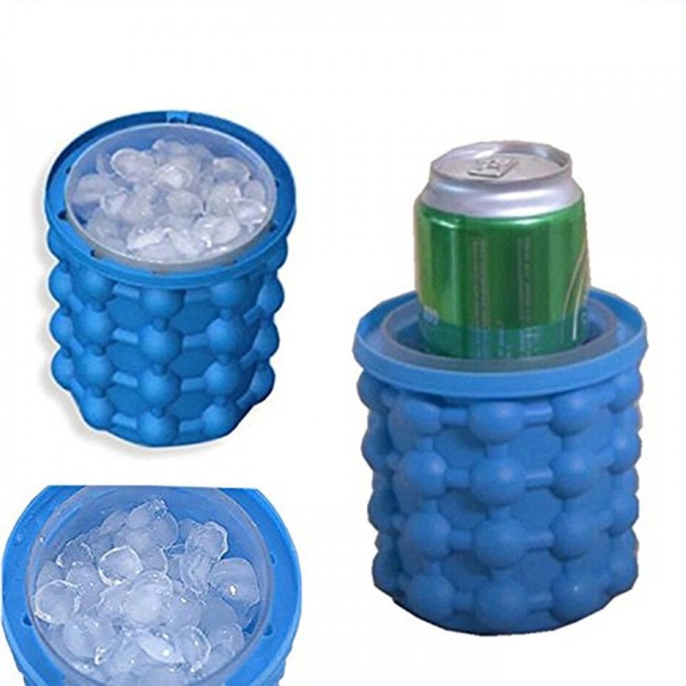 Large Silicone Ice Bucket Cube Maker with Logo