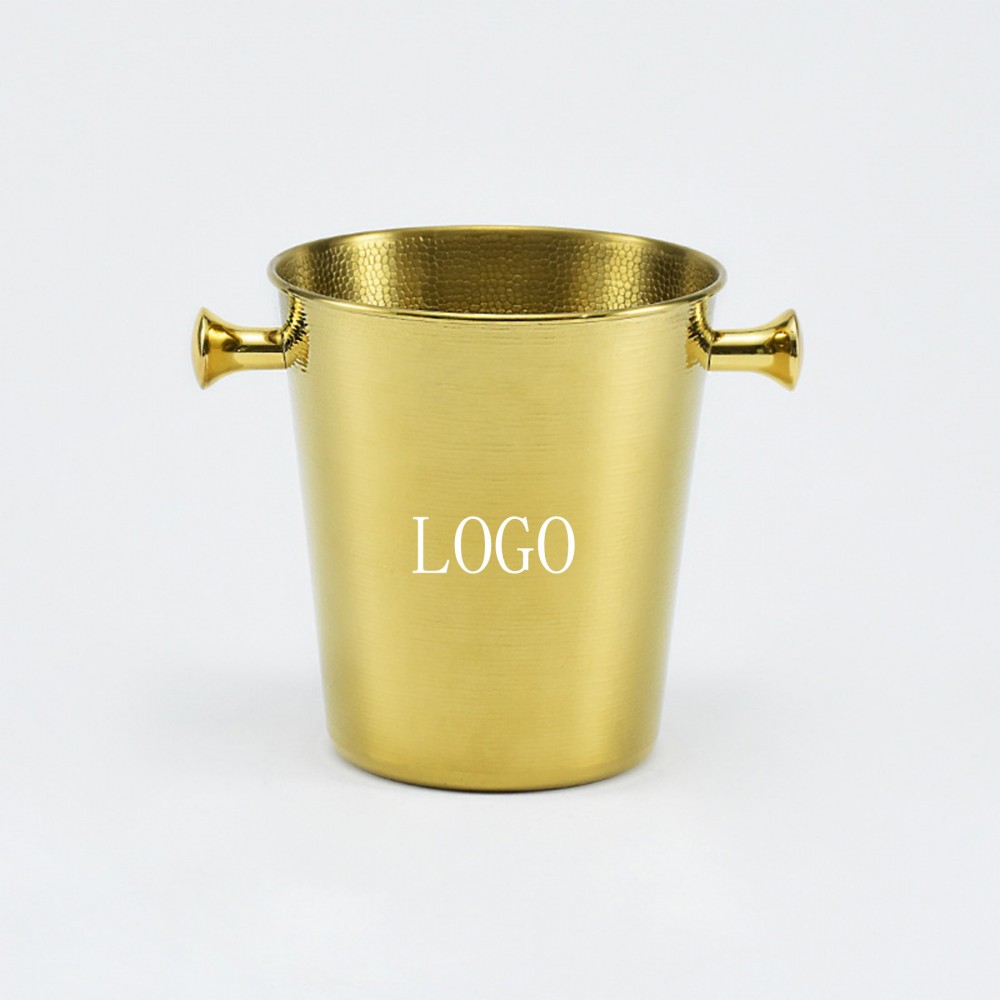 Gold Broken Texture Ice Bucket with Logo
