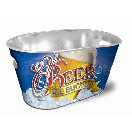 10 Quart Metal Ice Bucket with Logo  10 Quart Metal Ice Bucket with Logo