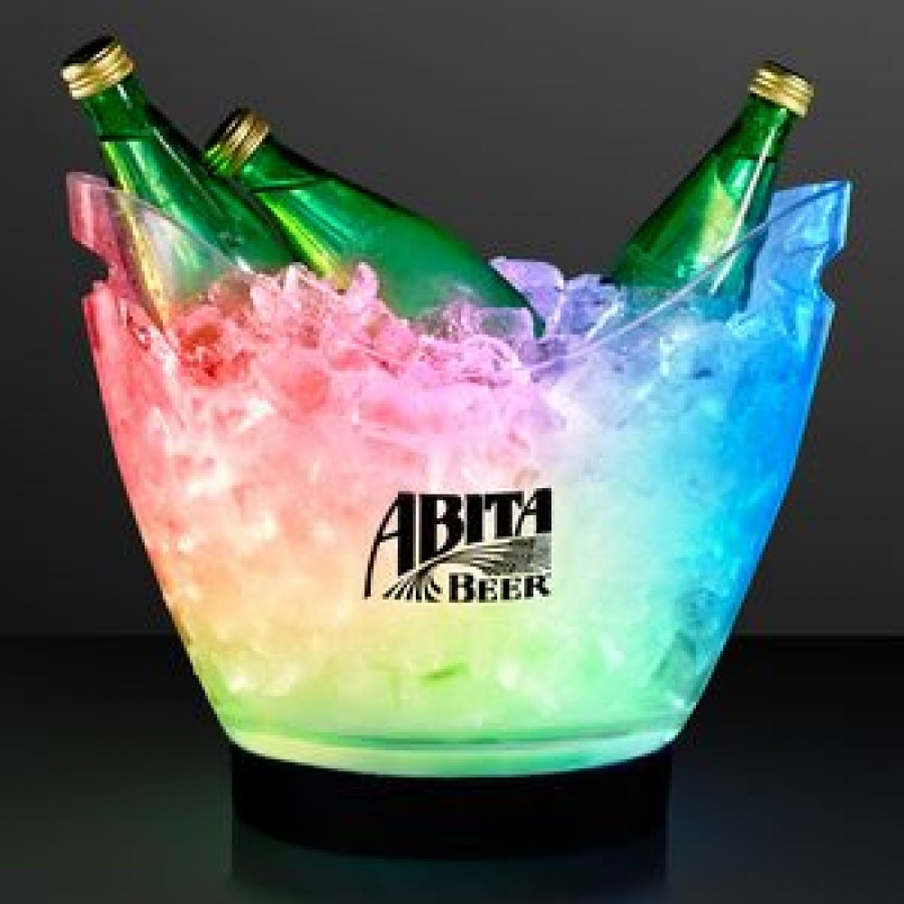 Custom Engraved Rechargeable LED Large Ice Buckets w/ Remote