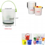 Customize 32oz Plastic Drinks Buckets For Cocktail Rum Reusable Punch Bowls with Logo
