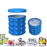 Customized Ice Cube Mold Ice Trays, Large Silicone Ice Bucket, (2 in 1) Ice Cube Maker, Round,Portable,