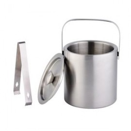 Double Stainless Steel Ice Bucket with Logo