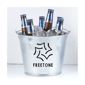 Galvanized Ice Bucket with Logo  Galvanized Ice Bucket with Logo