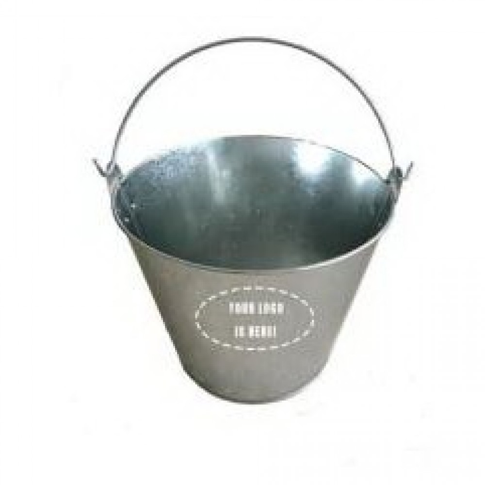 Logo Branded Tin Round Ice Bucket