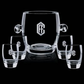 Customized Belfast Ice Bucket & 4 On-the-Rocks