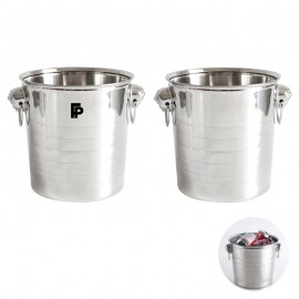 Logo Branded Stainless Steel Ice Bucket Champagne Bucket / Beer Ice Buck