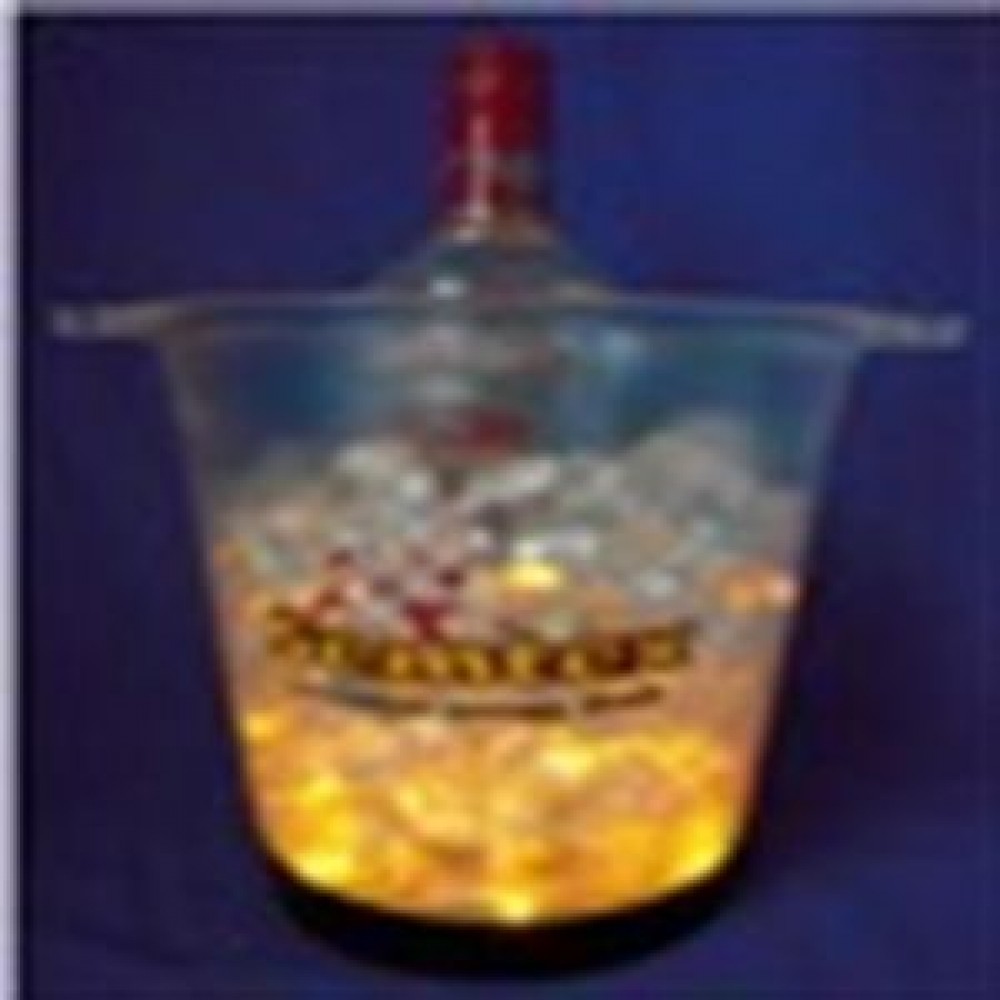 Round LED Ice Bucket Logo Branded Round LED Ice Bucket Logo Branded