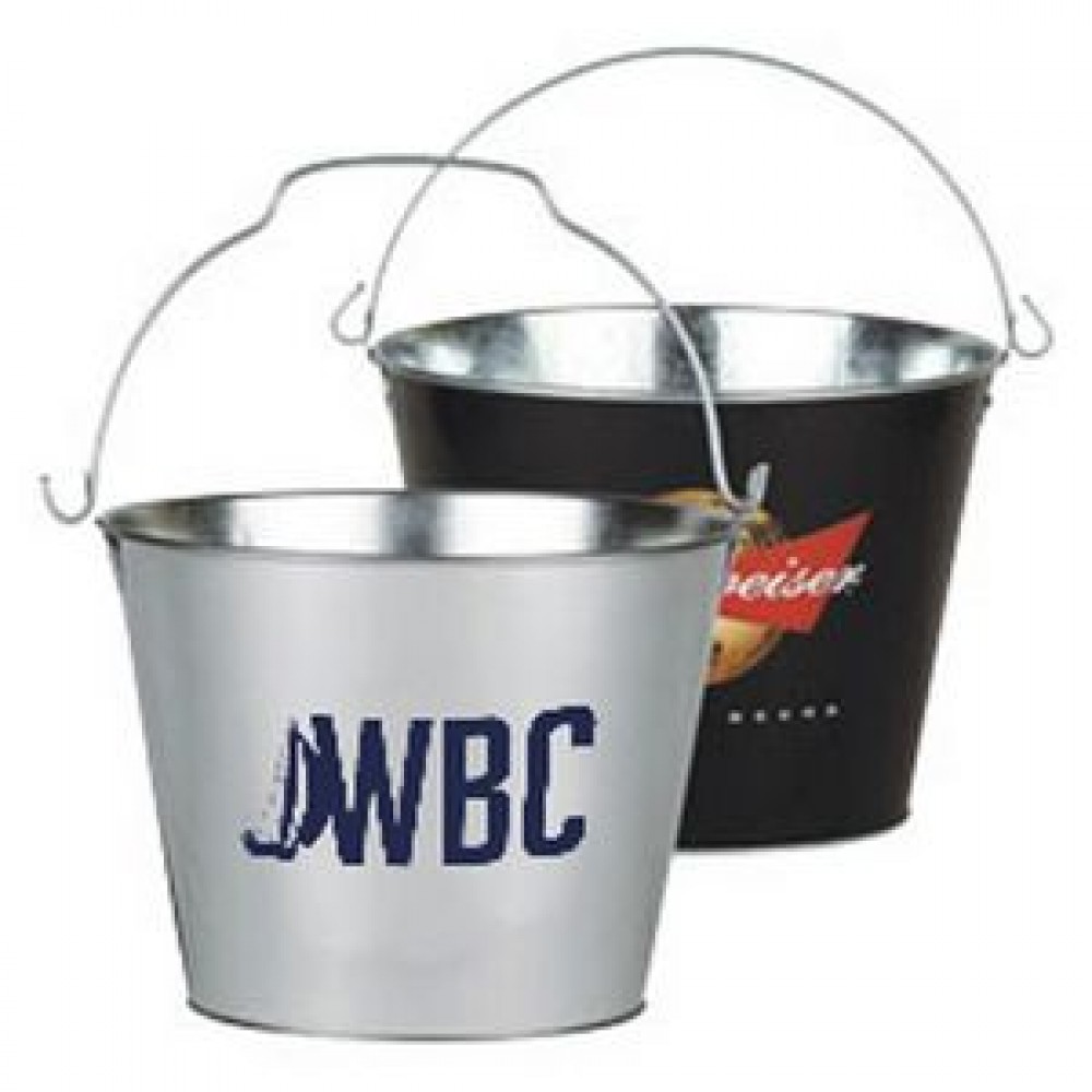 Custom Metal Ice Bucket Logo Branded Custom Metal Ice Bucket Logo Branded