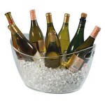 Logo Branded Colossus 8 Bottle Clear Acrylic Oval Bucket