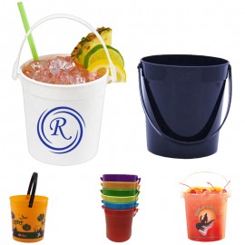 32 oz Handled Drink Bucket with Logo