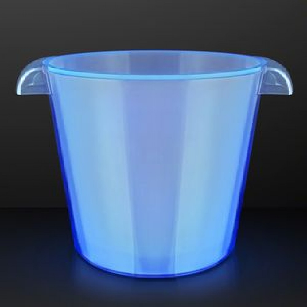 Blue LED Light Up Buckets For Ice & Drinks Custom Imprinted Blue LED Light Up Buckets For Ice & Drinks Custom Imprinted