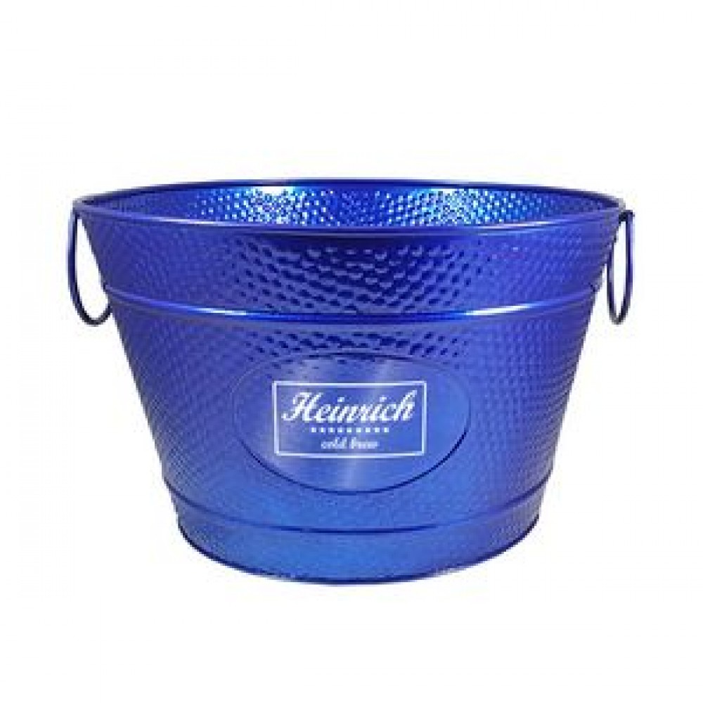 Personalized Hillcrest Pebbled Beverage Bucket - Sea Breeze Blue - CLOSEOUT