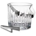 Custom Engraved Reed & Barton Soho Crystal Ice Bucket With Tongs