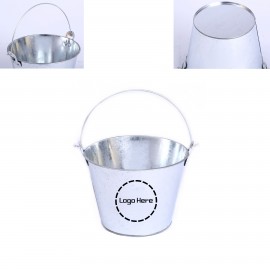 Logo Branded Galvanized Steel 5Qt Bucket  Logo Branded Galvanized Steel 5Qt Bucket