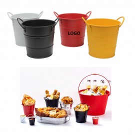 Metal Ice Bucket With Handles with Logo  Metal Ice Bucket With Handles with Logo