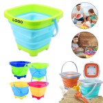 Custom 2L Square Foldable Pail Portable Collapsible Sand Bucket