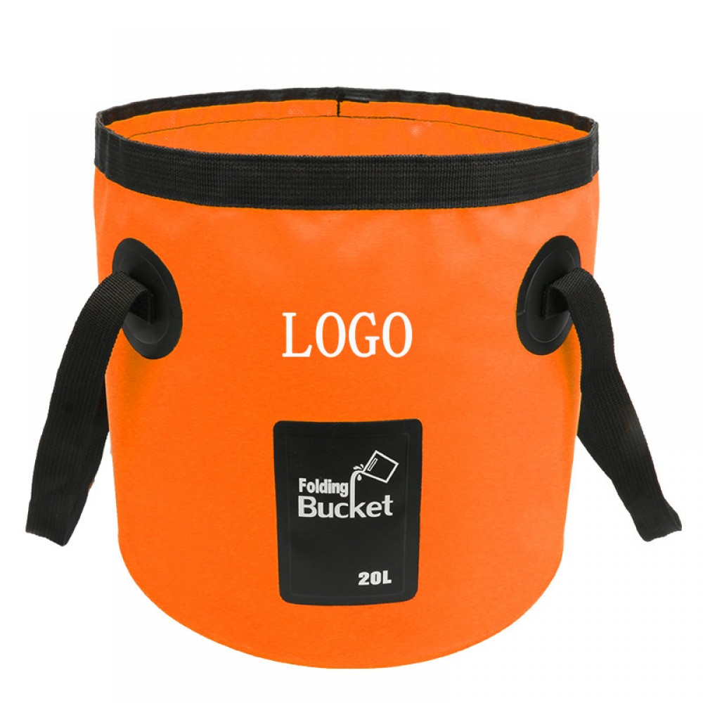 20L Water Container Wash Basin Collapsible Bucket With Handle with Logo