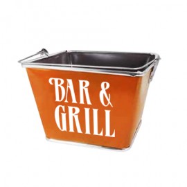 Custom Printed Retro Square Ice Bucket