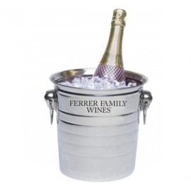 Logo Branded Metal Ripple Ice Bucket