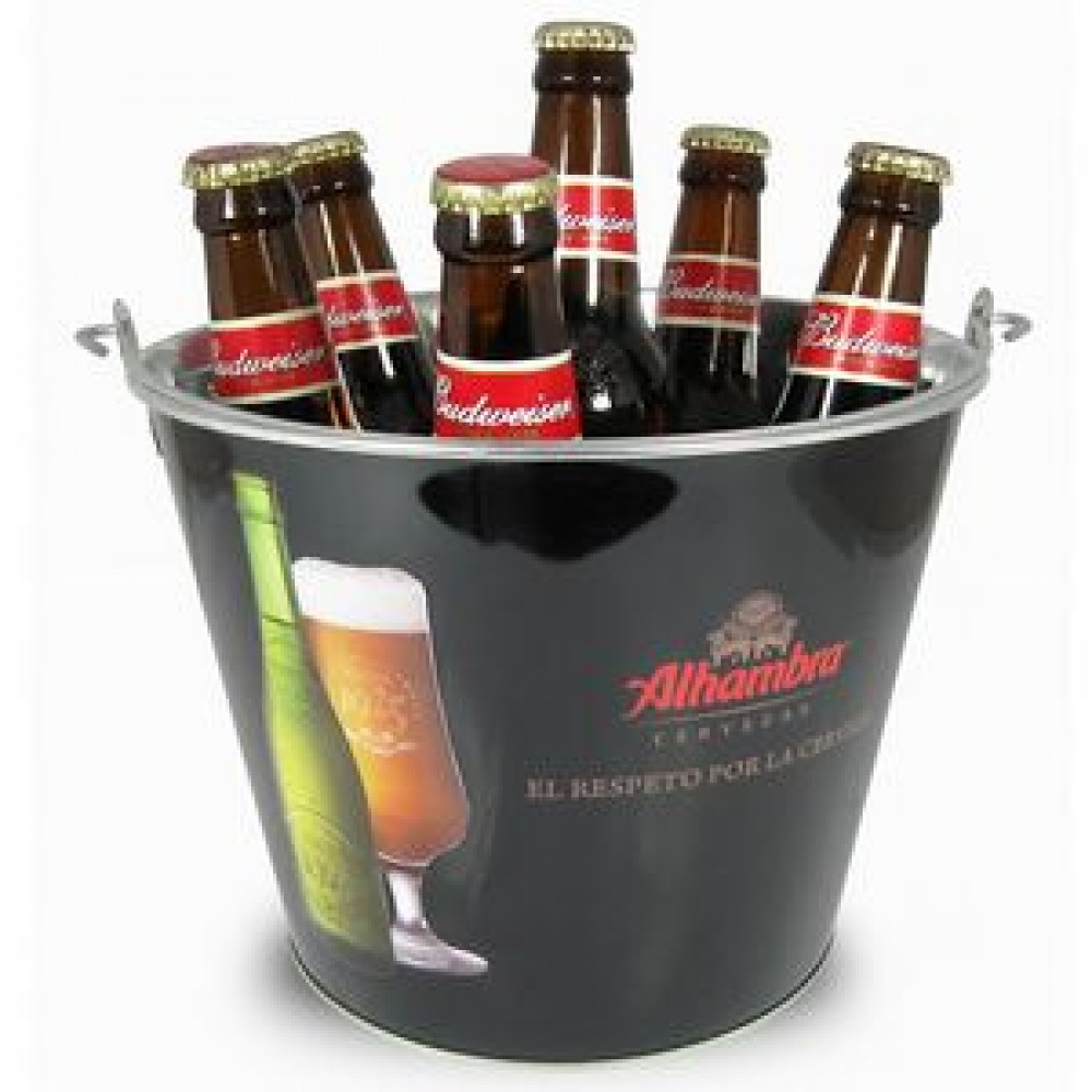 Custom Engraved Full Color Ice Bucket/ Beer Bucket Custom Engraved Full Color Ice Bucket/ Beer Bucket