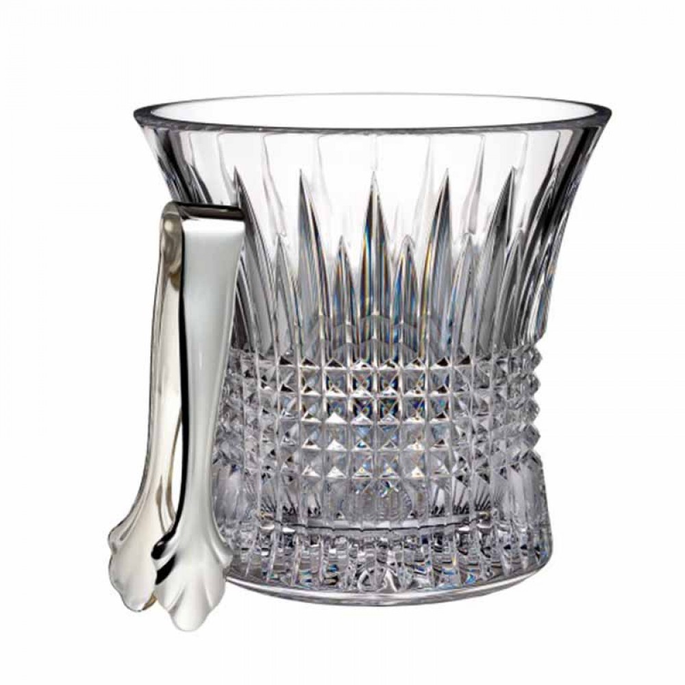 Waterford Lismore Diamond Ice Bucket With Tongs with Logo