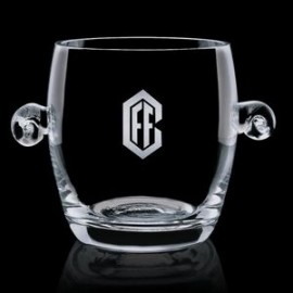 Belfast Ice Bucket - 6" Crystalline with Logo  Belfast Ice Bucket - 6" Crystalline with Logo
