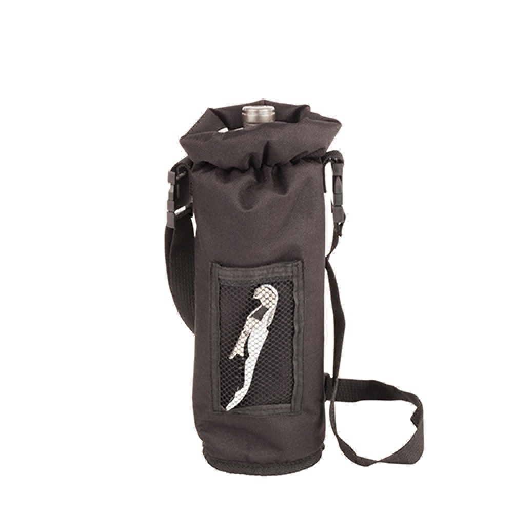 Black Grab & Go Insulated Bottle Carrier with Logo