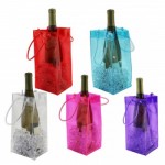 Ice Bag Translucent Collapsible Wine Cooler Bag with Logo