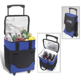 Collapsible Rolling Cooler with Dividers for 6 Bottles with Logo  Collapsible Rolling Cooler with Dividers for 6 Bottles with Logo