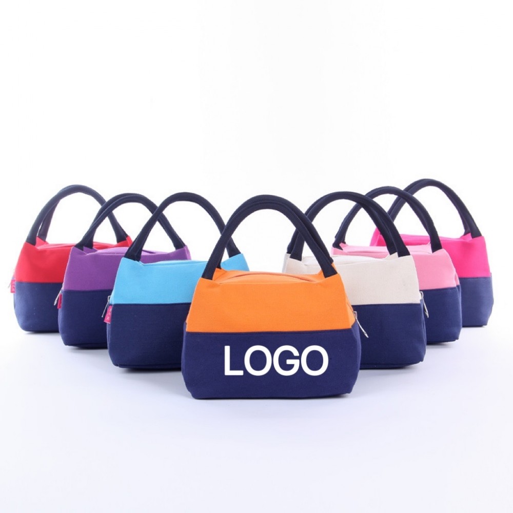 Promotional Square Thick Canvas Lunch Bag