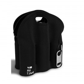 Beer Bottle Carrier Insulated Cooler w/Opener (6 Pack) with Logo