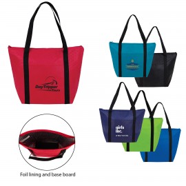 Logo Branded Zippered Cooler Tote  Logo Branded Zippered Cooler Tote