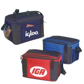 Deluxe 12 Pack Polyester Cooler Lunch Bag with Logo  Deluxe 12 Pack Polyester Cooler Lunch Bag with Logo