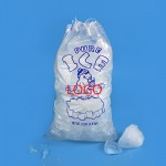 8 Lb Plastic Ice Bags with Draw String with Logo