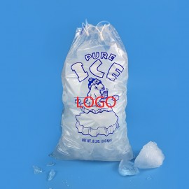 8 Lb Plastic Ice Bags with Draw String with Logo  8 Lb Plastic Ice Bags with Draw String with Logo