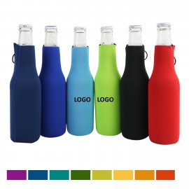 Logo Branded Zippered Bottle Can Coolers